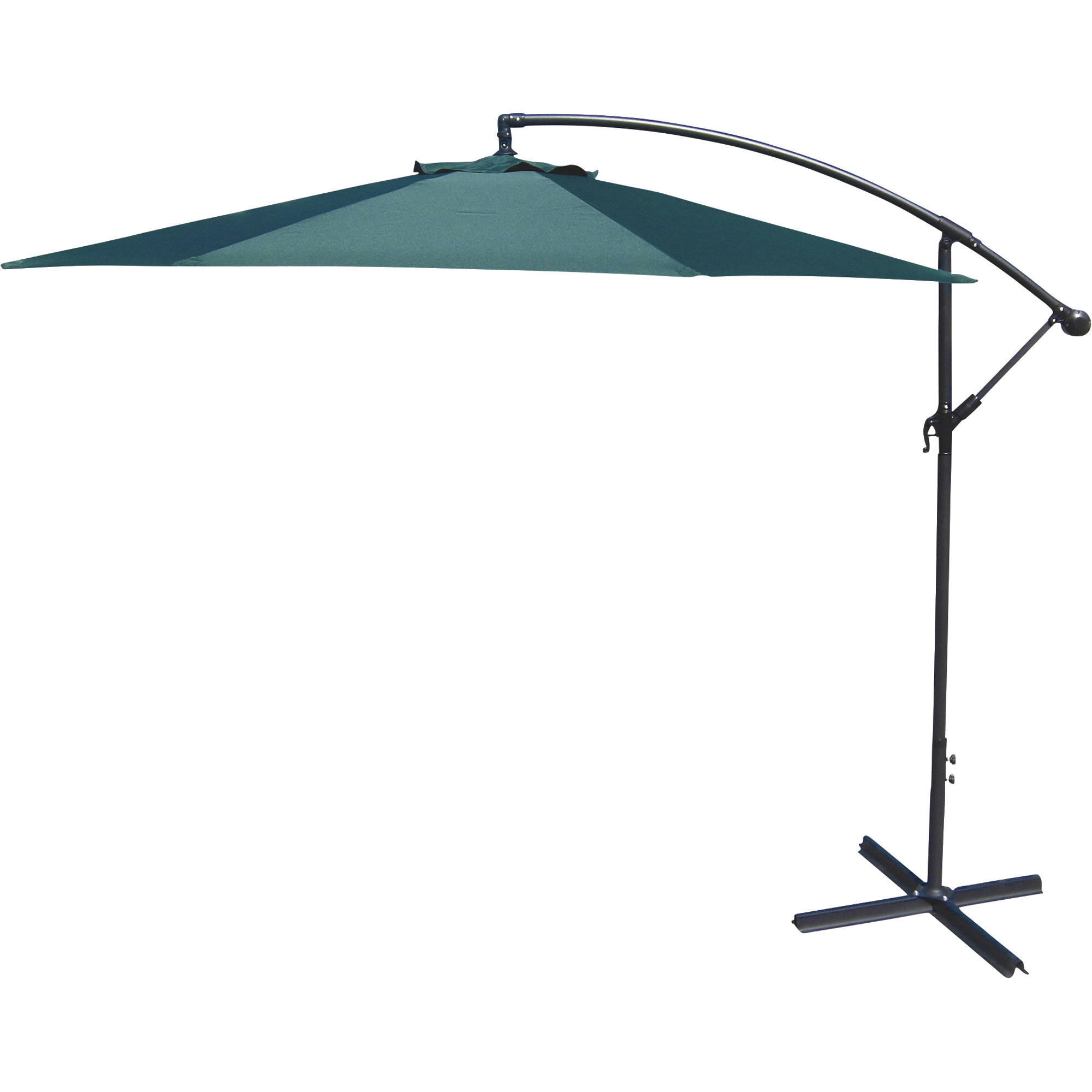 Jordan Manufacturing 10ft. Steel Offset Crank Patio Umbrella, Green, Model# OFST10-GRN